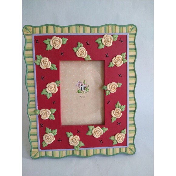 Mary Engelbreit Picture Frame “Garden Party”  New 3 1/2" X 5" Roses - Picture 1 of 4